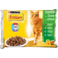 Friskies alu. 4x85g marha, csirke, tonhal, tőkehal szószban