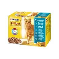 Friskies alu. 12x85g lazac, tonhal, tőkehal, szardínia szószban
