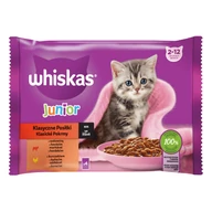 Whiskas alu. 4x85g junior marha, csirke