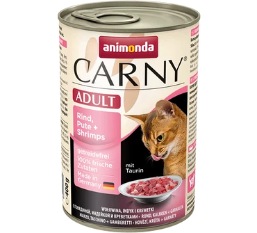 Carny adult 400g marha, pulyka, garnéla