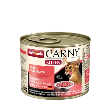 Carny kitten 200g marha, pulykaszív